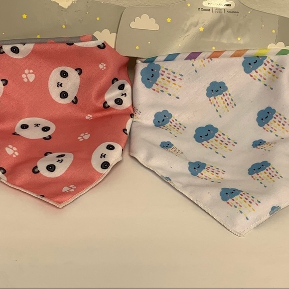 NEW |MOON AND STARS| INFANT/BABY BANDANA BIBS 0-24 MONTHS (Lot of 4 Bibs) - Picture 6 of 9